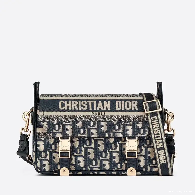 Blue Messenger Small Oblique Motif Diorcamp Canvas 0607 Luxury